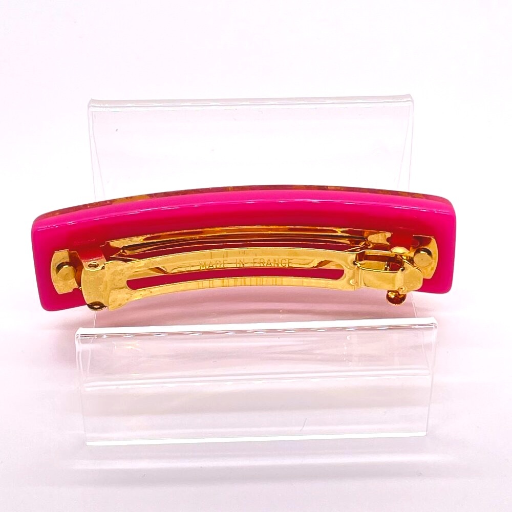 Louis Vuitton LV Monogram Hot Pink Inclusion Hair Barrette Clip - Picture 2 of 9